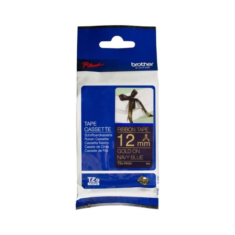Brother TZE-RN34 kék alapon arany eredeti feliratozó szalag