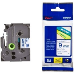 Brother TZE-223 fehér alapon kék eredeti feliratozó szalag