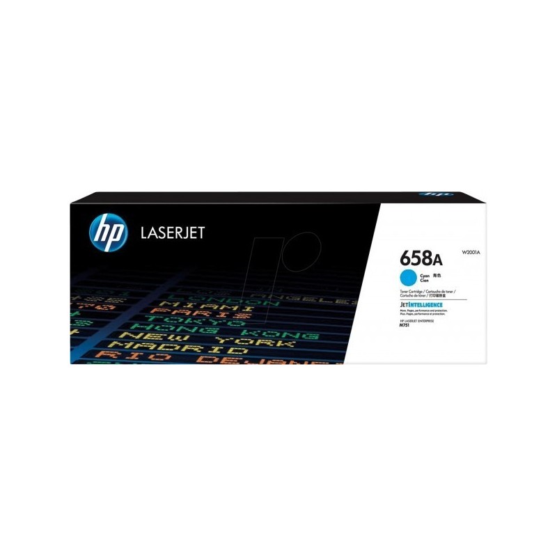 HP W2001A (658A) kék eredeti toner