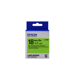 Epson LK-5GBF fluoreszkáló zöld alapon fekete eredeti címkeszalag