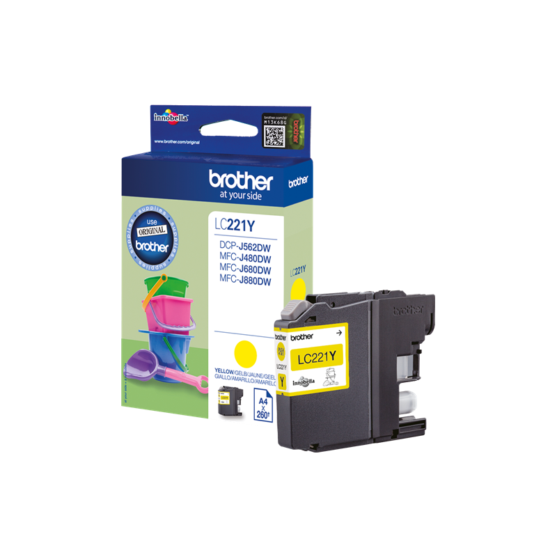 Brother LC221 sárga eredeti tintapatron