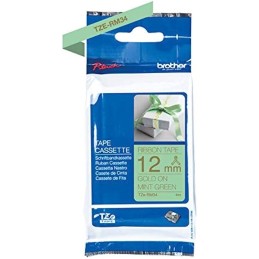 Brother TZE-RM34 mentazöld alapon arany eredeti feliratozó szalag
