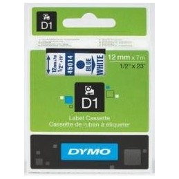 Dymo D1 45014 fehér alapon kék eredeti feliratozó szalag (S0720540)