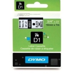 Dymo D1 45803 fehér alapon fekete eredeti feliratozó szalag (S0720830)