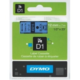 Dymo 45016 kék alapon fekete eredeti feliratozó szalag (S0720560)