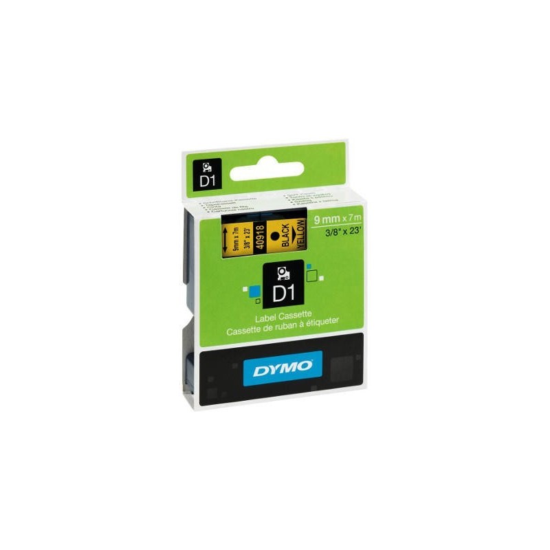 Dymo 40918 sárga alapon fekete eredeti feliratozó szalag (S0720730)