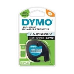 Dymo 45013 átlátszó alapon fekete eredeti feliratozó szalag (S0721530)