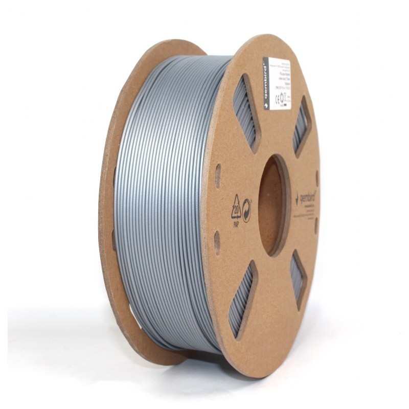 Gembird ezüst eredeti PLA+ filament (1,75mm, 1kg, 3DP-PLA+1.75-02-S)