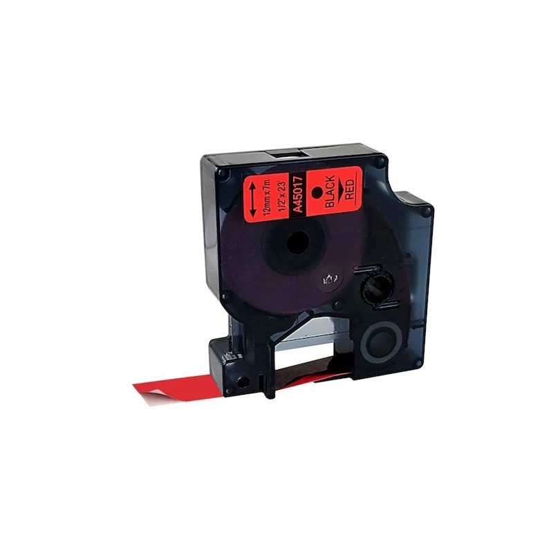 Dymo D1 45017 piros alapon fekete eredeti feliratozó szalag (S0720570)