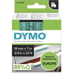 Dymo 45809 zöld alapon fekete eredeti feliratozó szalag (S0720890)