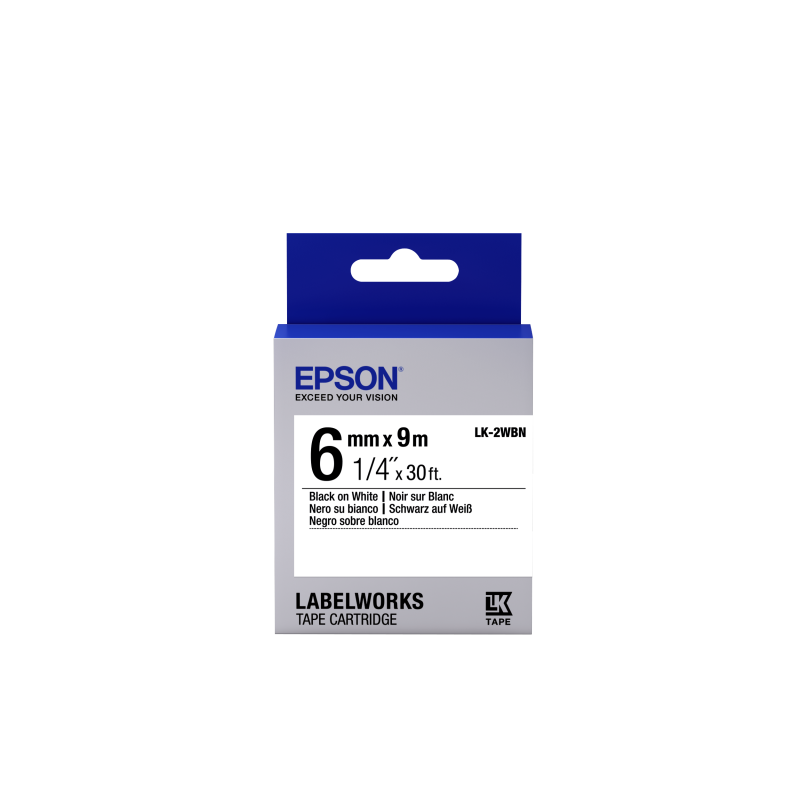 Epson LK-2WBN fehér alapon fekete eredeti címkeszalag
