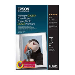 Epson S042155 prémium fényes eredeti fotópapír (A4, 15 lap, 255g)