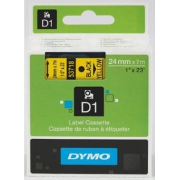 Dymo 53718 sárga alapon fekete eredeti feliratozó szalag (S0720980)