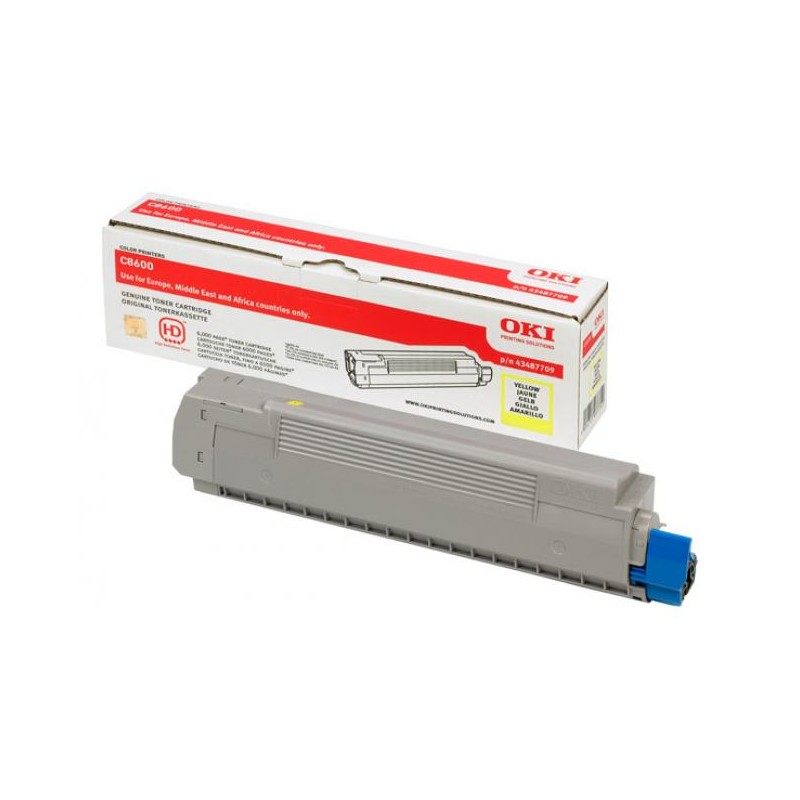 Oki [C-8600] sárga eredeti toner 6k (43487709)