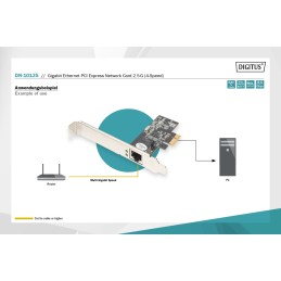 Digitus Ethernet PCI Express Network Card 2.5G (4-Speed)