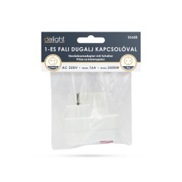 Delight Hálózati Elosztó Kapcsolóval 1DIN Fali White