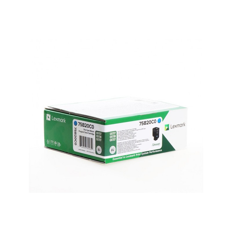 Lexmark [CS/CX727/CS728] 75B20C0 kék eredeti 10k toner