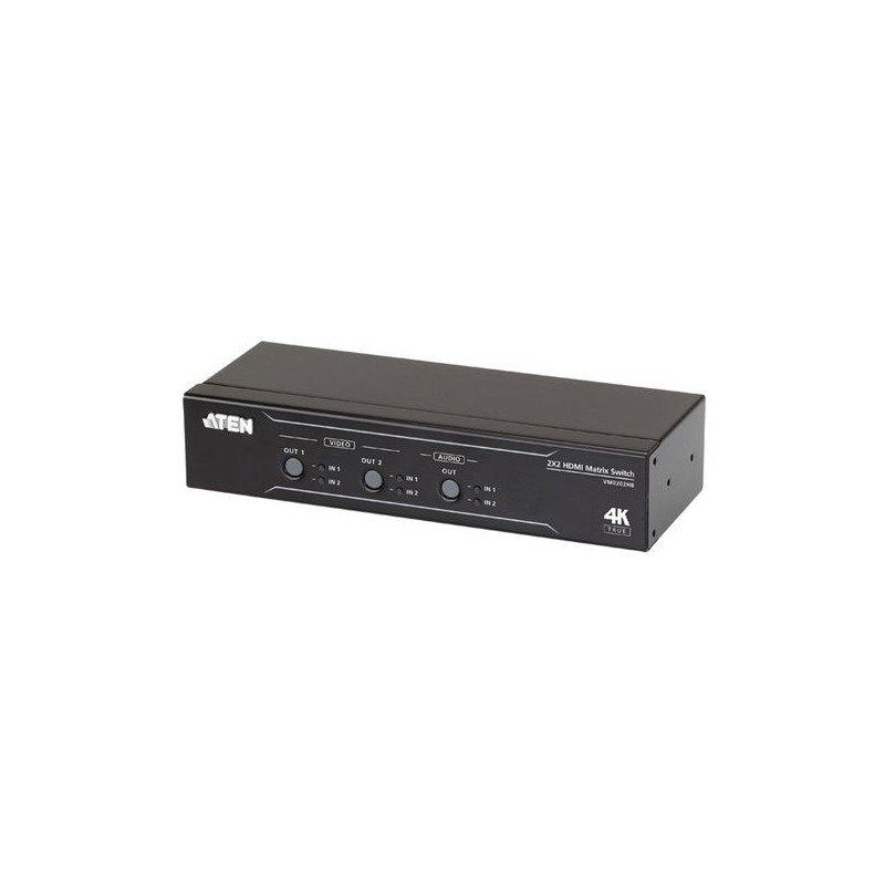 ATEN 2 x 2 True 4K HDMI Matrix Switch with Audio De-Embedder