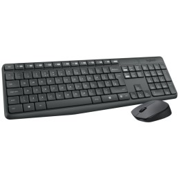 Logitech MK235 Wireless Combo billentyűzet + egér Black DE