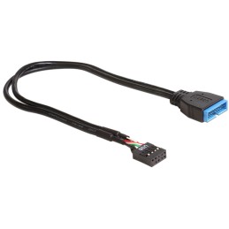DeLock Cable USB 2.0 pin header female  USB 3.0 pin header male 30cm