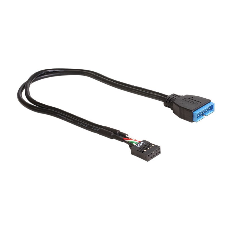DeLock Cable USB 2.0 pin header female  USB 3.0 pin header male 30cm