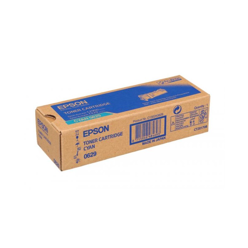 Epson C2900 2,5k (S050629) kék eredeti toner
