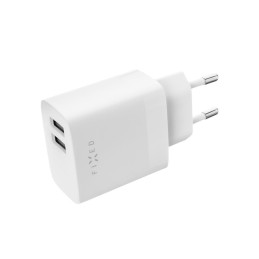 FIXED hálózati töltő, 2*USB-A kimenet, 17W, fehér
