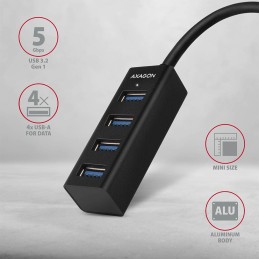 AXAGON HUE-M1C USB3.2 Type-C Hub 4-port metal black