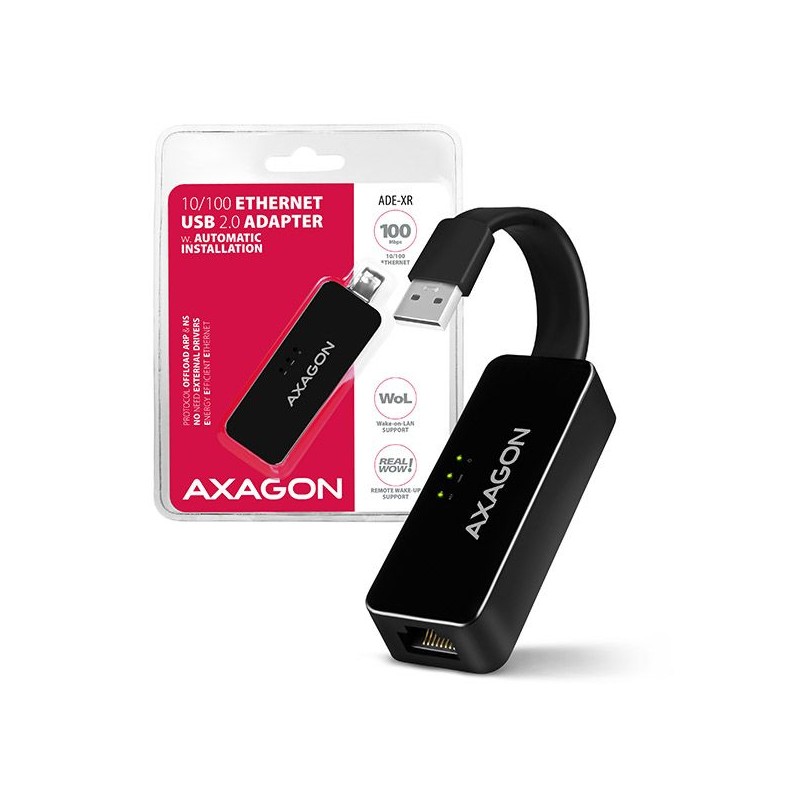 AXAGON ADE-XR 10/100 Ethernet USB2.0 Adapter