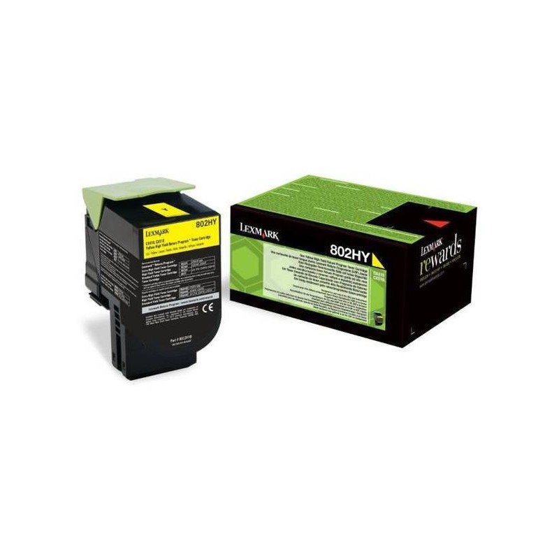 Lexmark [802HY] 80C2HY0 sárga eredeti toner