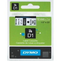 Dymo D1 45013 fehér alapon fekete eredeti feliratozó szalag (S0720530)