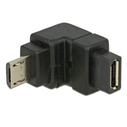 DeLock USB 2.0 Micro-B male  USB 2.0 Micro-B female angled down adapter