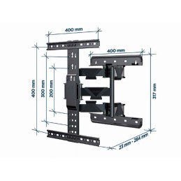 Gembird WM-65ST-01 Full-motion TV wall mount 32”-65” Black