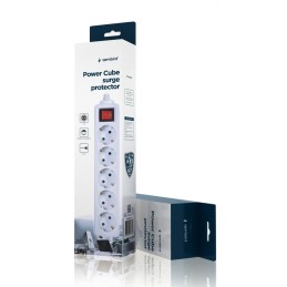 Gembird Power Cube surge protector 5 sockets 1,8m White
