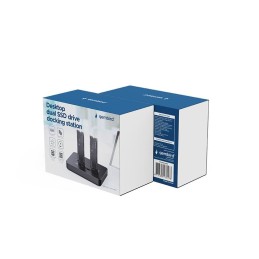 Gembird DD2-U3M2 Desktop dual drive USB Type-C M.2 NVME (and SATA) SSD docking station Black