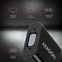 AXAGON RVH-VGAN HDMI  VGA Adapter FullHD audio