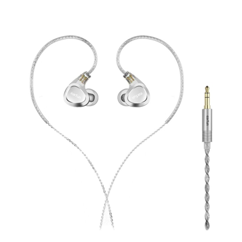 EarFun EH100 Advanced Triple-Driver Hybrid Earphones with Premium Hi-Fi Sound Silver