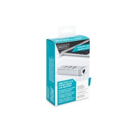 Digitus DA-70253 USB Type-C 3-Port Hub + Fast Ethernet LAN Adapter