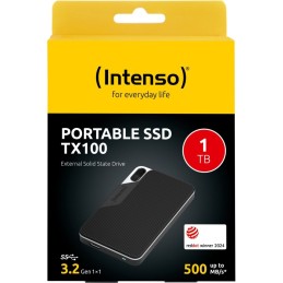 Intenso 1TB USB3.2 Type-C External SSD TX100 Black