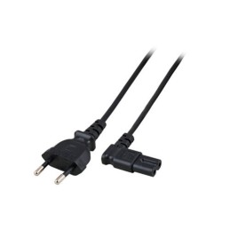 ACT Powercord Euro male - C7 female (angled left/right) 3m Black
