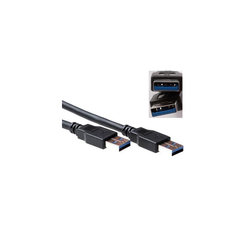 ACT USB 3.0 A male to USB A male 5m Black
