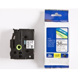 Brother TZE-261 laminált P-touch szalag (36mm) Black on White - 8m