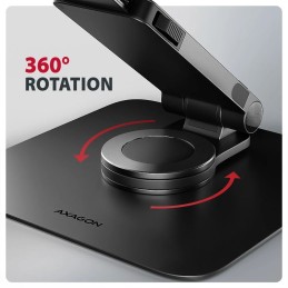 AXAGON STND-LRB stand with 360° rotation for laptops and tablets Black