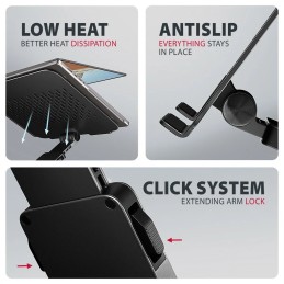 AXAGON STND-LRB stand with 360° rotation for laptops and tablets Black