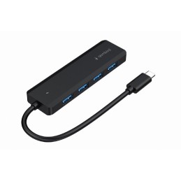 Gembird 4-portos USB3.1 Type-C HUB Black