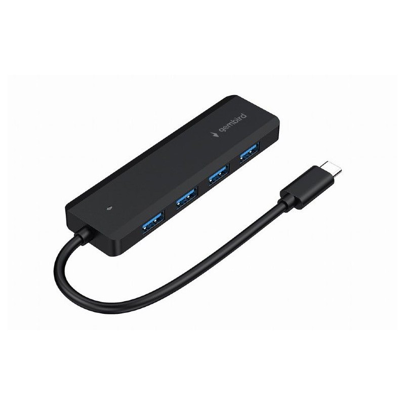 Gembird 4-portos USB3.1 Type-C HUB Black