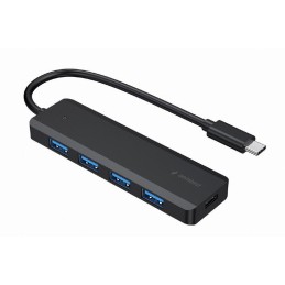 Gembird 4-portos USB3.1 Type-C HUB Black
