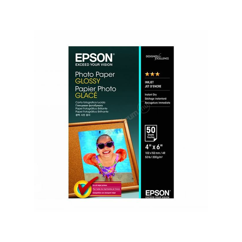 Epson S042549 fényes eredeti fotópapír (10x15cm, 500 lap, 200g)