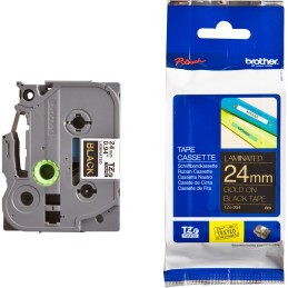 Brother TZE-354 fekete alapon arany eredeti feliratozó szalag (24mm x 8m)
