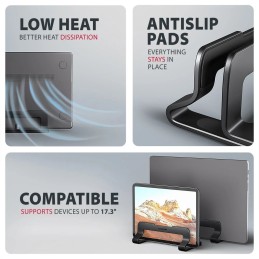 AXAGON STND-VB vertical stand for laptops and tablets Black